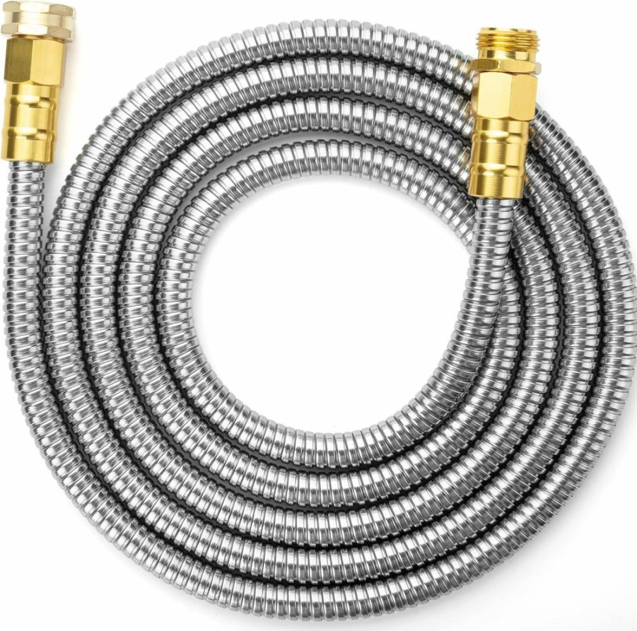 UNCO | Unco- Garden Hose, 10 Feet, Stainless Steel Hose, Metal Hose, Metal Garden Hose, Stainless Steel Garden Hose, Outdoor Hose, No Kink Garden Hose, Short Garden Hose, Garden Hose Metal