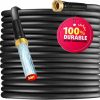 AyayaBoss | Ayayaboss Garden Water Hose 50 Ft, 5/8 Inch America Standard Hose Fitting, Durable 100% Brass Ends, Kink Free All-Weather Flexible Water Hose