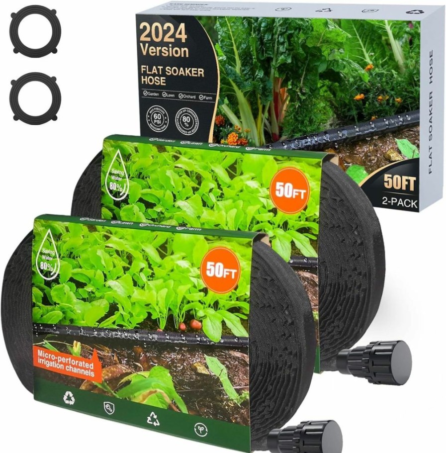 Lefree | Lefree Garden Hose 100Ft, Expandable Garden Hose Leak-Proof With 40 Layers Of Innovative Nano Rubber, 2024 Version/New Patented, Lightweight, Durable, No-Kink Flexible Water Hose (Black)