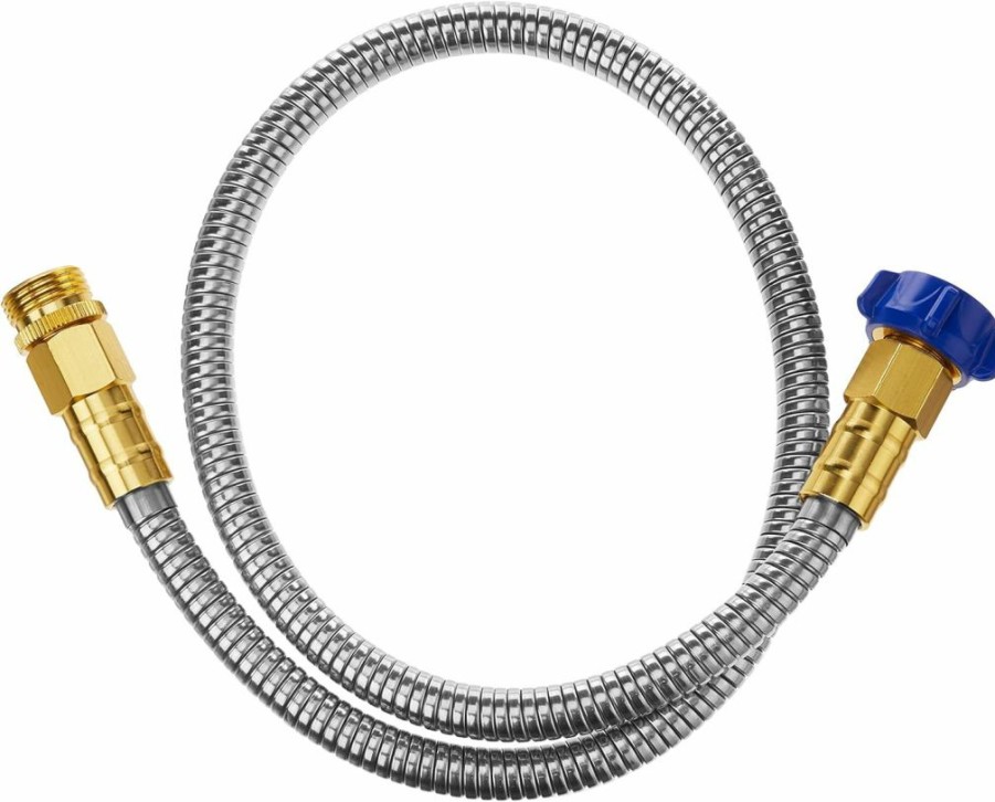 Tardigrade Steel Hose | Tardigrade Steel Hose - 50 Ft Heavy Duty Metal Garden Hose, Expandable 304 Stainless Steel Water Pipe 50Ft, Dog Proof, Flexible, No Kink, Outdoor Gardening Hoses, Lightweight Lawn Tools, Quick Connect