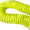 SANFU | Sanfu Pu Recoil Garden Water Hose 3/8\"Id X 25Ft Premium With 3/4\"Inch Brass Fittings Retractable, Outdoor Patio Hose Marine&Boat Yacht, Lime(25')