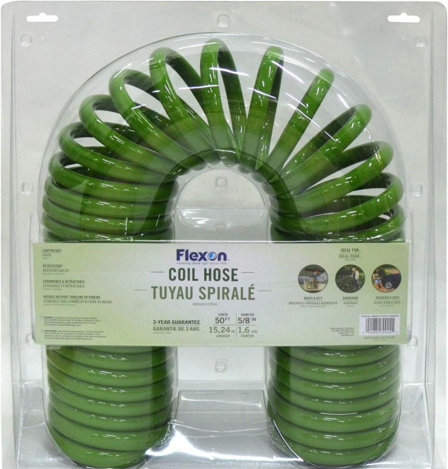 Flexon | Flexon Ch1225Cn Coil Garden Hose, 25Ft, Green