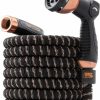 Pocket Hose | 2024 Pocket Hose Copper Bullet With Thumb Spray Nozzle As-Seen-On-Tv Expands To 75 Ft, 650Psi 3/4 In Solid Copper Anodized Aluminum Fittings Lead-Free Lightweight No-Kink Garden Hose