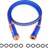 Abimars | Abimars Garden Hose With Hand Holds, 75 Ft X 5/8 In Flexible Hybrid Rubber Water Hose With Solid Brass Connectors, Lightweight, Blue 500Psi Burst Pressure