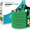 Marquis | Aguaflex (Us Version) 50Ft Super Light Weight Expandable Garden Hose, Water Hose With 9 Function Nozzle, Lightweight & No-Kink Flexible Garden Hose, Yard Hose For Watering, Green