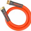 YAMATIC | Yamatic 5/8 In X 5 Ft Garden Hose Flexible, Swivel Solid Brass Fitting, Kink Free Water Hose, Heavy Duty Burst 600 Psi