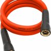 YOTOO | Yotoo Heavy Duty Hybrid Garden Lead In Water Hose 5/8-Inch By 6-Feet 150 Psi, Kink Resistant, All-Weather Flexible With Swivel Grip Handle And 3/4\" Ght Solid Brass Fittings, Orange