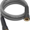 YOTOO | Yotoo Heavy Duty Hybrid Garden Water Hose 5/8-Inch By 50-Feet 150 Psi Kink Resistant, Flexible With Swivel Grip Handle And 3/4\" Ght Solid Brass Fittings, Gray