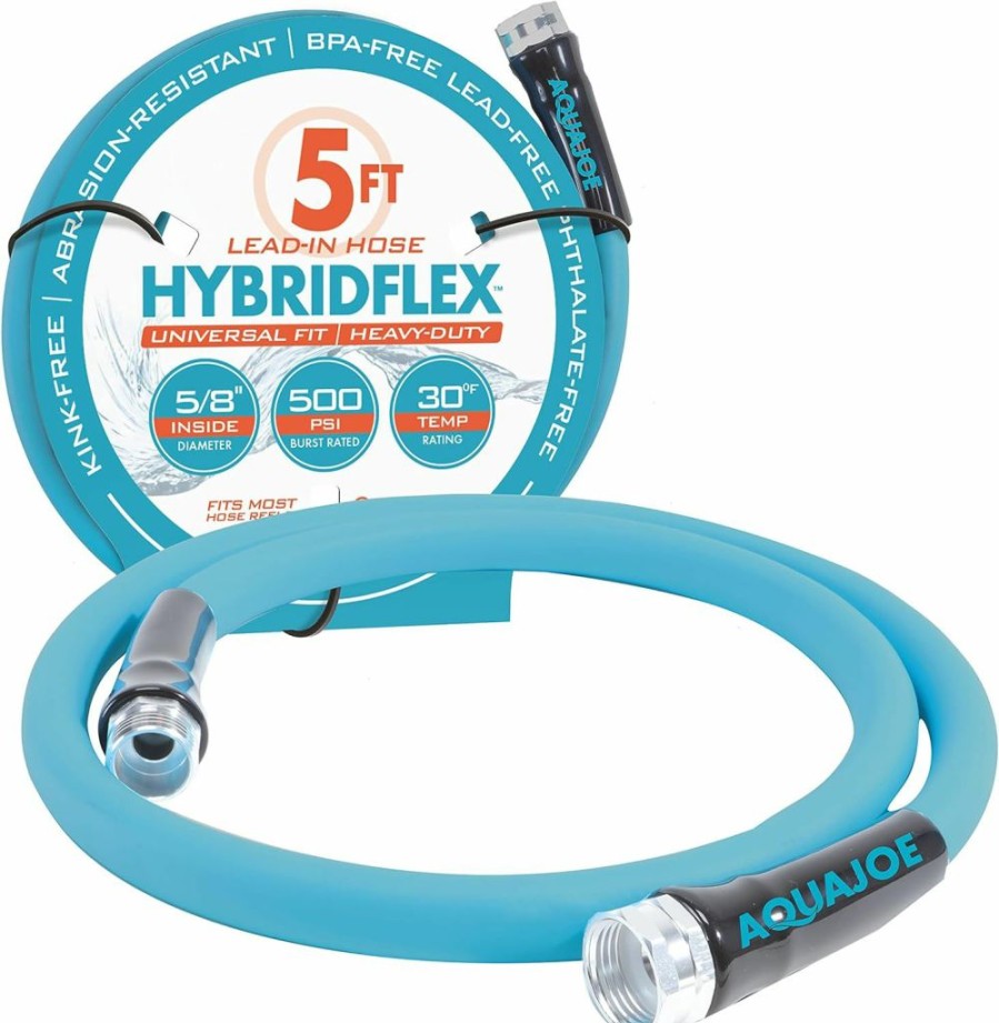 Aqua Joe | Aqua Joe Ajpgh05-Pro 5/8-Inch Hybridflex Lead-In Hose, 5/8-Inch X 5-Foot, 500 Psi Burst Rating