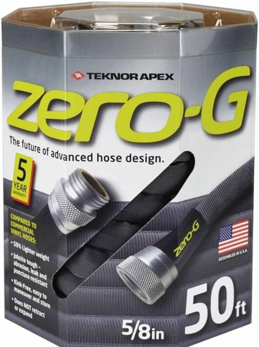 Teknor Apex | Zero-G 4001-50 Kink Resistant Garden Hose, 5/8\" X 50', Black