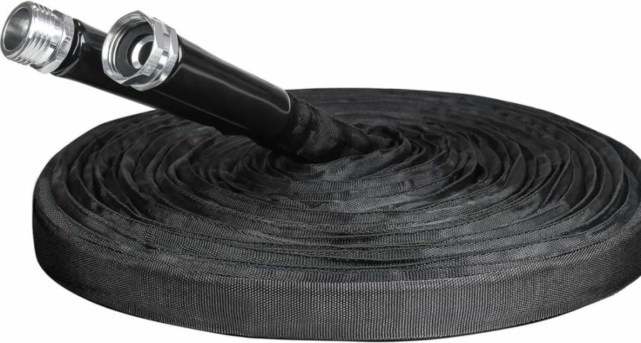 AQZX | Non-Expanding Garden Hose, Lightweight, Ultra Flexible, Durable, Kink-Free Water Safe Garden Hose, Rv, Marine And Camper Hose, 50-Feet X 5/8-Inch