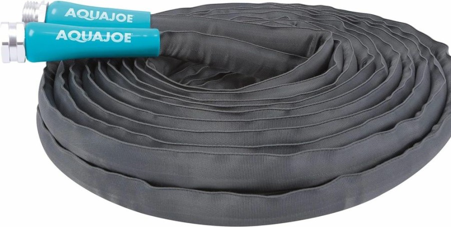 Aqua Joe | Aqua Joe Ajfjh100-Pro Fiberjacket Garden Hose W/Metal Fittings And Twist Nozzle, 600 Max Psi Rating