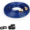 FangFarm | Fangfarm \" Outdoor Pvc Garden Hose With Shut-Off Valve For Lawns, Flexible Water Hose, Durable And Leakproof, Solid Brass Ght Connector (1Ft, Blue)