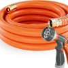 SPECILITE | Specilite Garden Hose 50 Ft X 5/8 In Heavy Duty, Flexible And Lightweight Water Hose, Burst 600 Psi, Kink-Less Hybrid Rubber Hose For Backyard, 3/4'' Brass Fittings