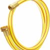 Solution4Patio Expert in Garden Creation | Solution4Patio 4 Ft. Short Garden Hose 5/8 Inch Yellow Lead-In Hose Male/Female Commercial Brass Coupling Fittings For Water Softener, Dehumidifier, Rv Filter And Camp Water Tank #G-H153A06