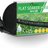 Bollove | Flat Soaker Hose 25Ft, Heavy Duty Double Layer Design, Drip Irrigation Hose Saves 80% Water, Leak Proof Sprinkler Hose For Garden, Lawn, Flower Bed, Vegetable Field