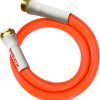 YAMATIC | Yamatic Garden Hose 10 Ft, 5/8\" Short Water Hose With Swivel Fitting, Flexible, Lightweight Garden Leader Hose With 3/4\" Brass Connect End, Male To Female Fittings, Burst 600 Psi,Orange