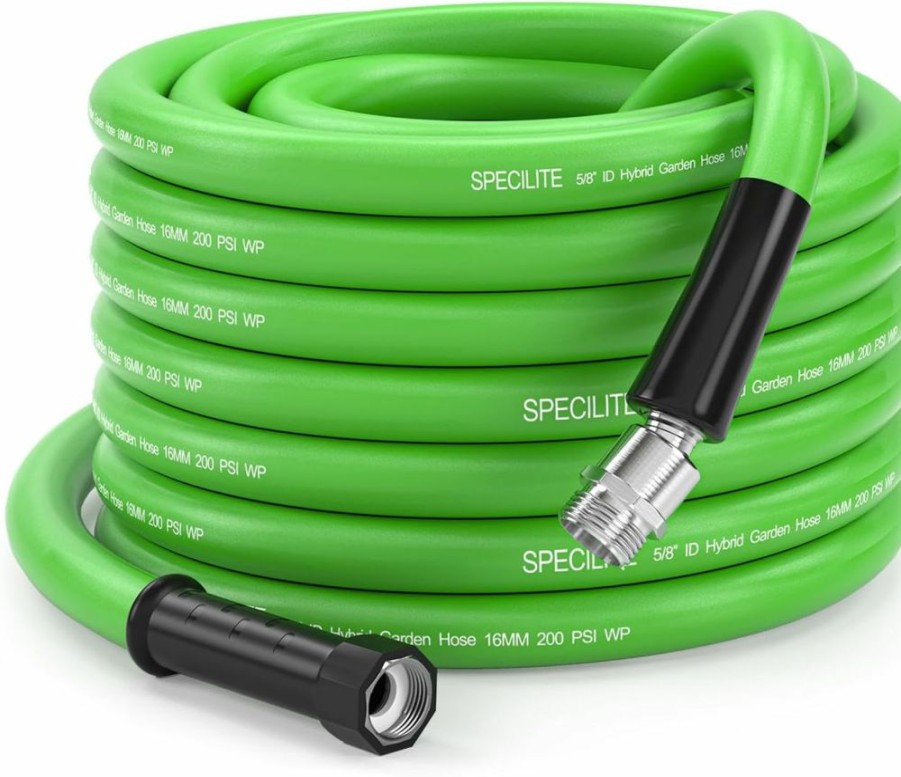 SPECILITE | Specilite 50 Ft Garden Hose No Kink With Universal Joint, Flexible Potable Water Hose With Swivel Grip, Drinking Water Safe, Lightweight Hoses For Yard, Rv, Boat, Outdoor