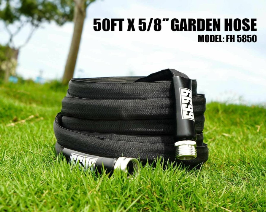 6699 | 6699 Garden Hose 50Ft X 5/8" Kink Free Flexible Lightweight Lay Flat Water Pipe With 3/4"Solid Fittings For Watering Flowers/Lawns Car Wash Pet Washing Fh 5850