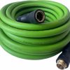 Furesn | Garden Hose 5/8 In X 50 Ft, Hybrid, No Kink, Heavy Duty, Lightweight, Flexible, Male Female Fittings, Swivel Grip Handle & 3/4\" Ght Solid Brass, 200 Psi (50Ft, Green Black)