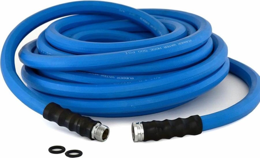 BLUBIRD | Ag-Lite Bsal58100 5/8" X 100' Hot/Cold Water Rubber Garden Hose, 100% Rubber, Ultra-Light, Super Strong, 500 Psi, -50F To 190F Degrees, High Strength Polyester Braided