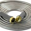 Sunifier | Lightweight Stainless Steel Garden Hose 25Ft Kinkless Flexible Metal Garden Hose - Thorn Proof Steel Metal Water Hose With Solid Fittings For Garden, Outdoor Use (25Ft)