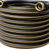 DayisTools | Dayistools Heavy Duty Hybrid Garden Hose 100 Ft, Flexible Water Hose 5/8 In X 100Ft, Lightweight, Super Durable, All-Weather Use, Work 200 Psi, 3/4 In Ght Solid Brass Fittings, Black Orange