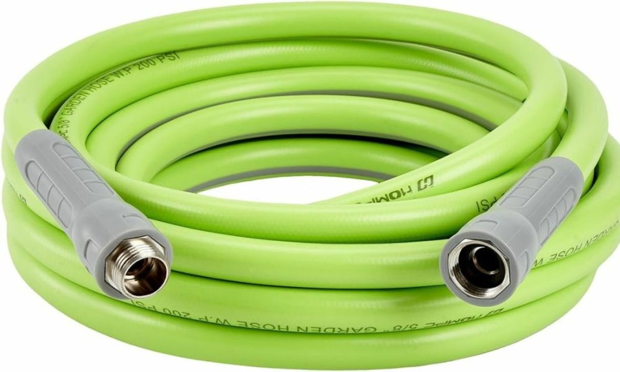 HQMPC | Hqmpc Hose Garden Hose With Swivel Grip 5/8 In. X 12 Feet Water Hose Heavy Duty Durable Material Water Hose With Solid Fittings (Green)