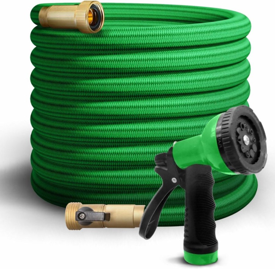 Generic | Garden Hose, Multi Purpose Garden Hoses With Hose Spray Nozzle For Watering, Sprinkling And Cleaning, Light Weight And Kink Resistant, Strong And Long Lasting, 25 Ft