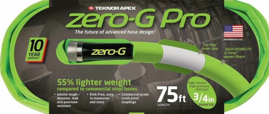 zero-G | Zero-G 4001-25 8 Inch By 25 Feet Lightweight, Ultra Flexible, Durable, Kink-Free Garden Hose, 5, 5/8\" X 25', Gray