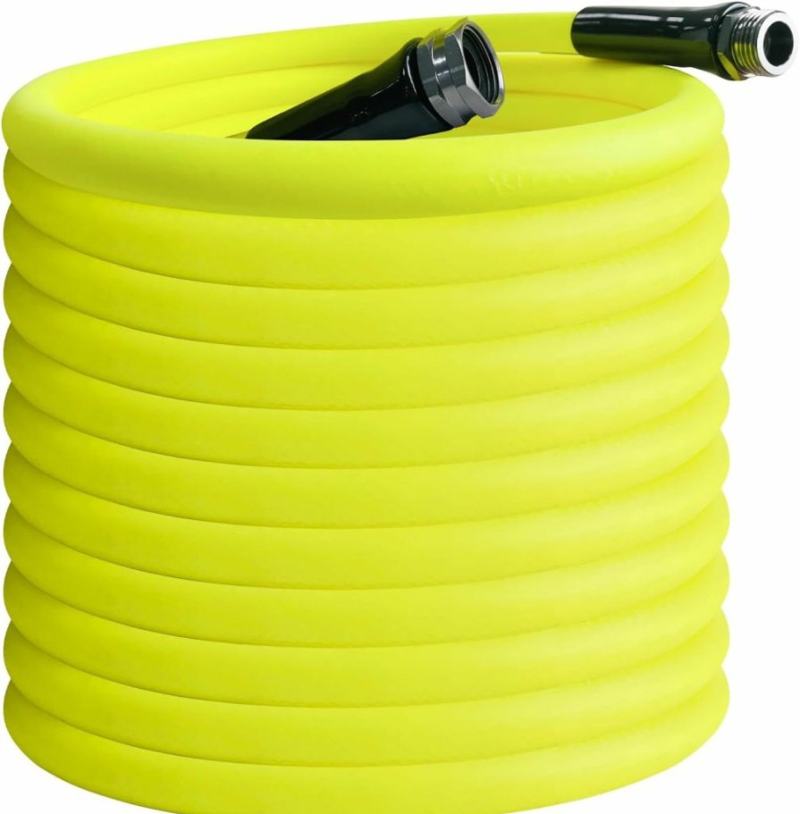 Socpuro | Socpuro Heavy Duty Garden Hose 5/8 In X 30 Ft, Flexible Kink Resistant Water Hose With Swivel Grip Handle And 3/4\" Ght Solid Brass Fittings For Watering And Washing