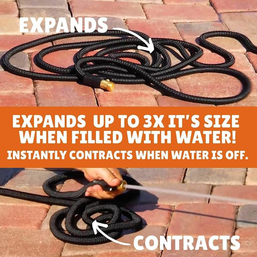 Big Boss | X-Hose Pro Expandable Garden Hose 50 Ft, Heavy Duty Lightweight Retractable Water Hose, Flexible Hose, Weatherproof, Crush Resistant Solid Brass Fittings, Kink Free Expandable Hose As Seen On Tv