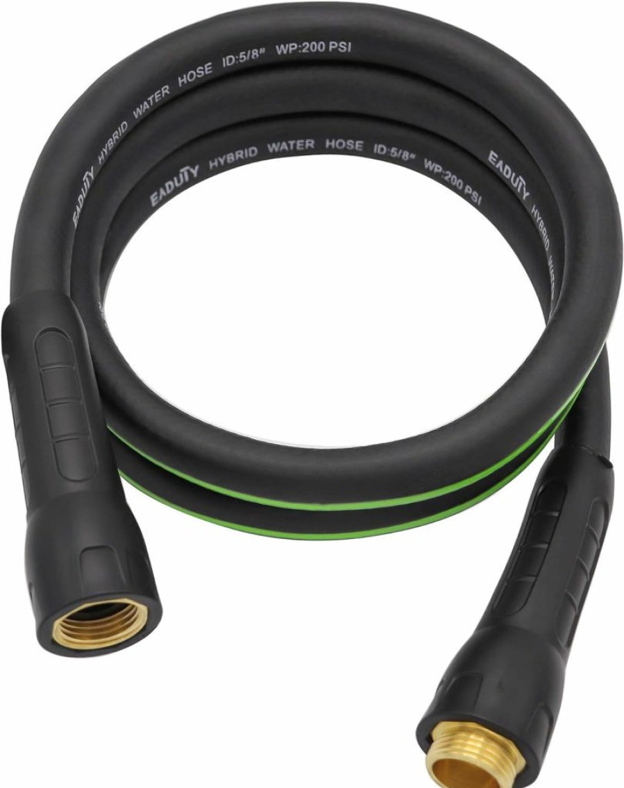 EADUTY | Eaduty Hybrid Garden Hose 5/8 In. X 25 Ft, Heavy Duty, Lightweight, Flexible With Swivel Grip Handle And Solid Brass Fittings