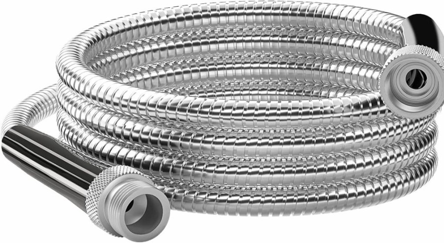 SPECILITE | Specilite 50Ft 304 Stainless Steel Garden Hose Metal, Heavy Duty Water Hoses With Nozzles For Yard, Outdoor - Flexible, Never Kink & Tangle, Puncture Resistant