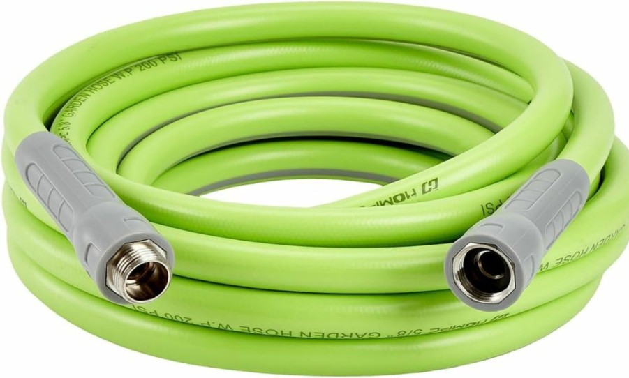 HQMPC | Hqmpc Hose Garden Hose With Swivel Grip 5/8 In. X 30 Feet Water Hose Heavy Duty Durable Material Water Hose With Solid Fittings (Green)